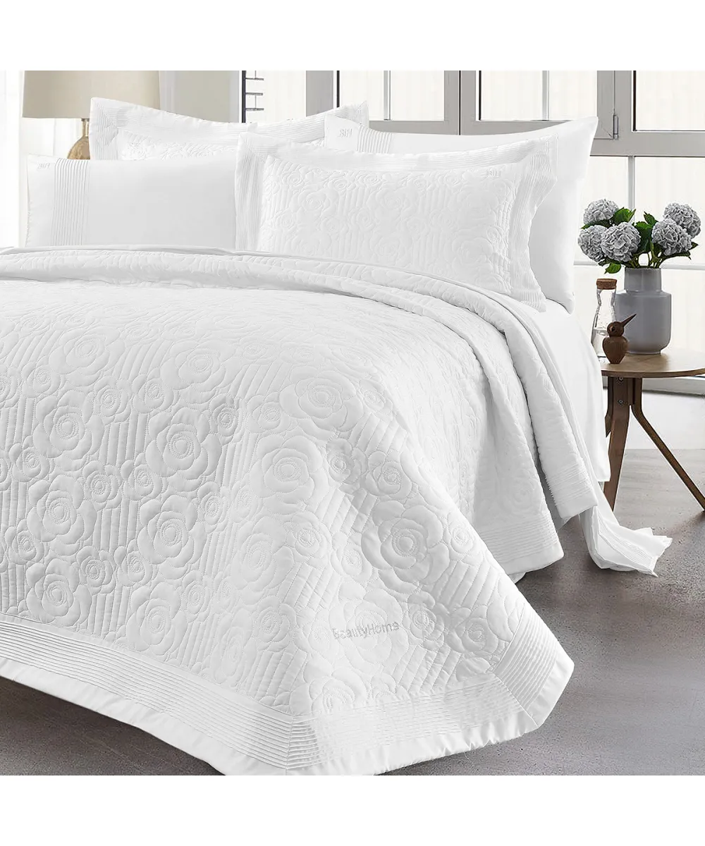 Σετ κουβερλί υπέρδιπλο Eros Art 12501 230x250 Λευκό Beauty Home Σετ κουβερλί υπέρδιπλο Eros Art 12501 230x250 Λευκό Beauty Home