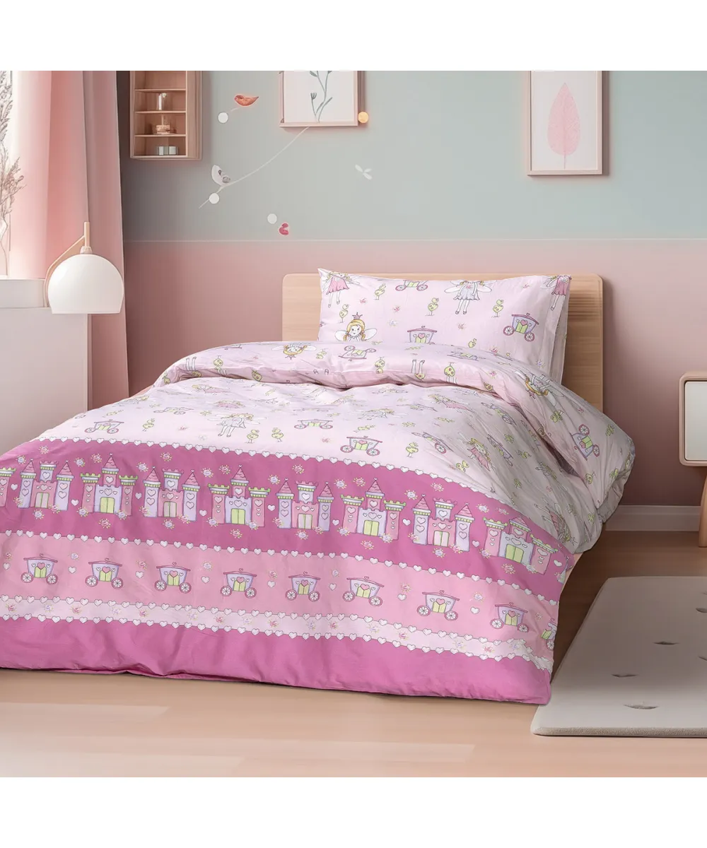Σετ πάπλωμα μονό Dreamy Art 6232 160x240 Ροζ Beauty Home Σετ πάπλωμα μονό Dreamy Art 6232 160x240 Ροζ Beauty Home