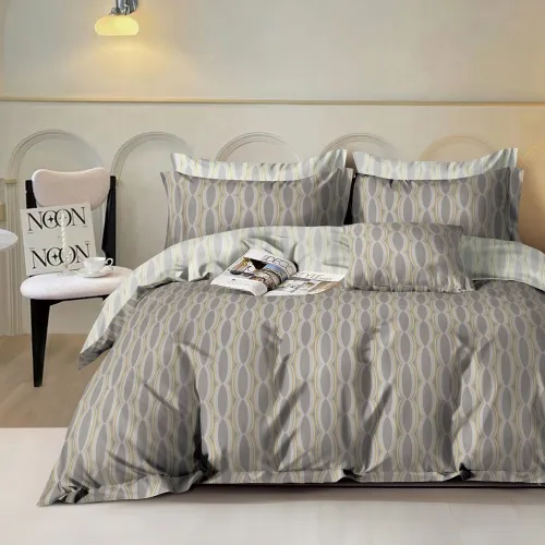 Σετ πάπλωμα υπέρδιπλο Art 12614 Byrd 220x240 Γκρι,Μπεζ   Beauty Home