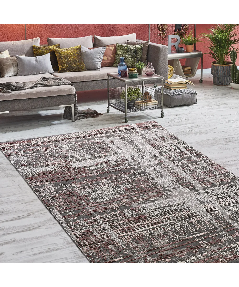Χαλί Stylish Art 9425 200x290 Γκρι,Ροζ 200x290 Beauty Home Χαλί Stylish Art 9425 200x290 Γκρι,Ροζ 200x290 Beauty Home
