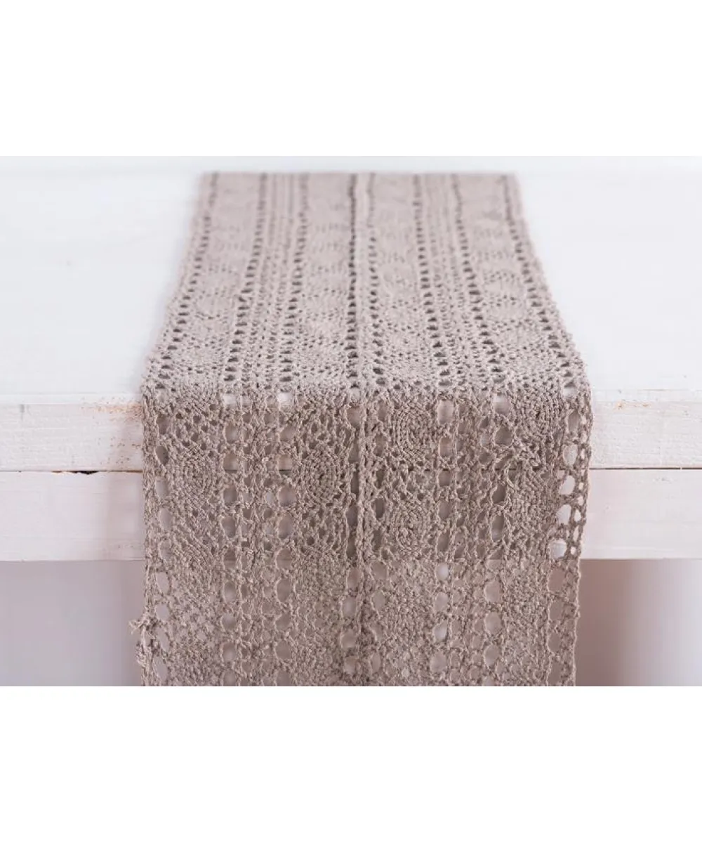 ΡΑΝΝΕΡ ΔΑΝΤΕΛΑ 23 cm ΜΠΕΖ Beauty Home ΡΑΝΝΕΡ ΔΑΝΤΕΛΑ 23 cm ΜΠΕΖ Beauty Home