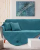 Ριχτάρι Τριθέσιο Micro velour 180x300 Art 8406 Τριθέσιο Πετρόλ   Beauty Home
