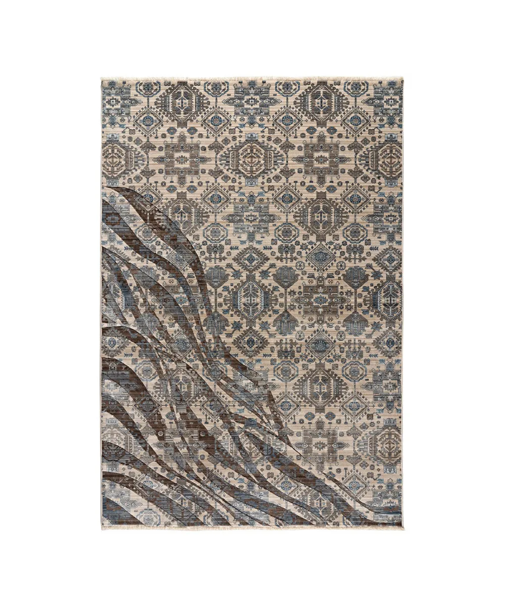 Χαλί Bliss Art 9629 133x190 Μπεζ,Μόκα,Μπλε Beauty Home Χαλί Bliss Art 9629 133x190 Μπεζ,Μόκα,Μπλε Beauty Home