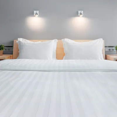 Beauty Home Μαξιλαροθήκη Ξενοδοχείου Oxford Silky Percal Pennie Art Ε1021 250TC Satin Stripe 100%  Cotton Λευκό 52x74 4      