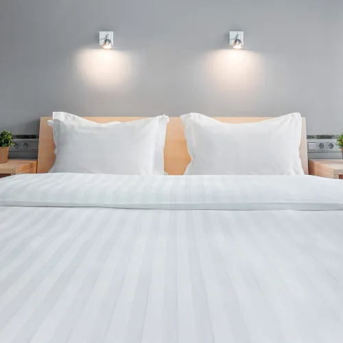 Beauty Home Μαξιλαροθήκη Ξενοδοχείου Oxford Silky Percal Pennie Art Ε1021 250TC Satin Stripe 100%  Cotton Λευκό 52x74 4      