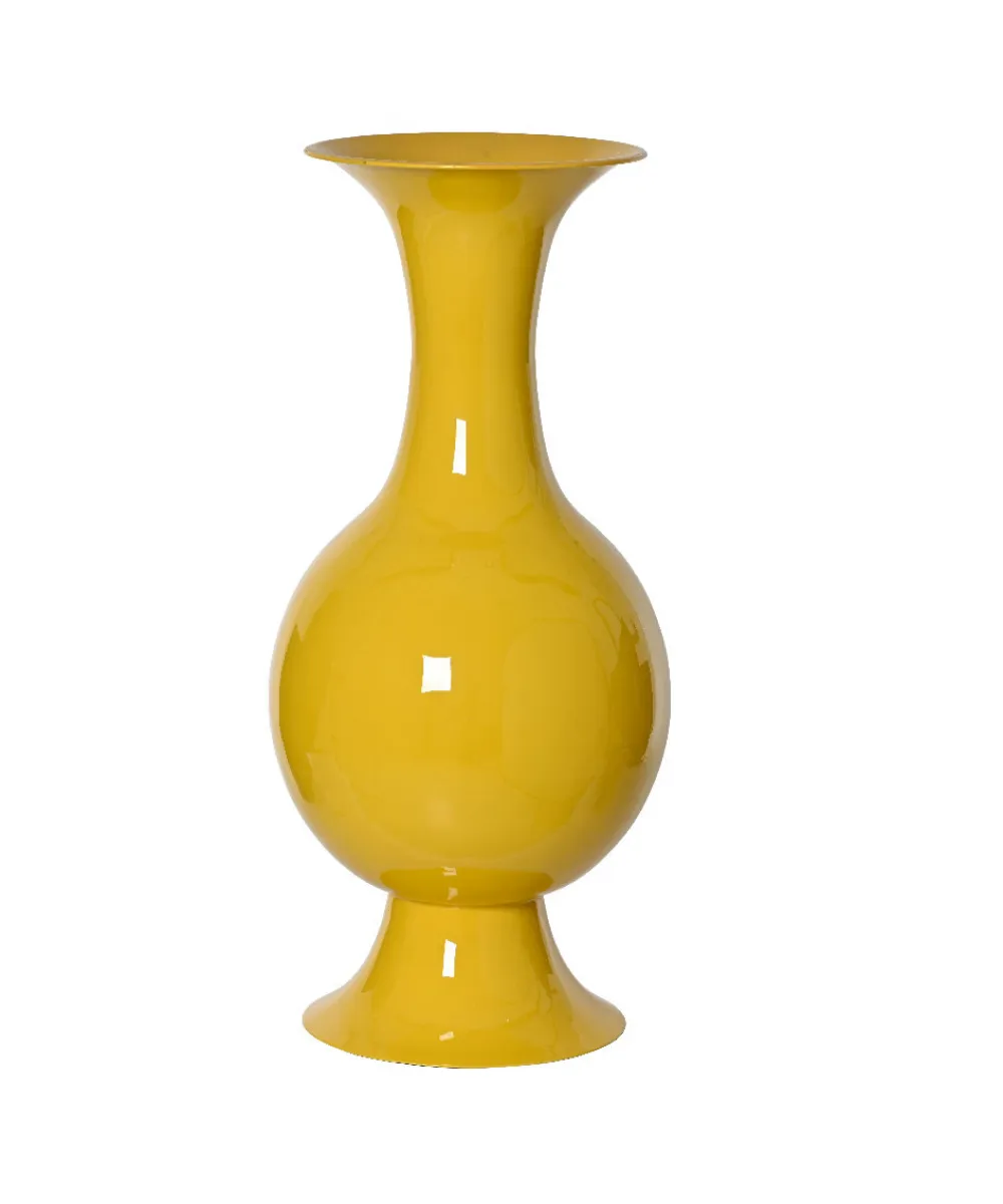 Beauty Home Μεταλλικό Βάζο Κίτρινο 77 x 39 cm Beauty Home Μεταλλικό Βάζο Κίτρινο 77 x 39 cm