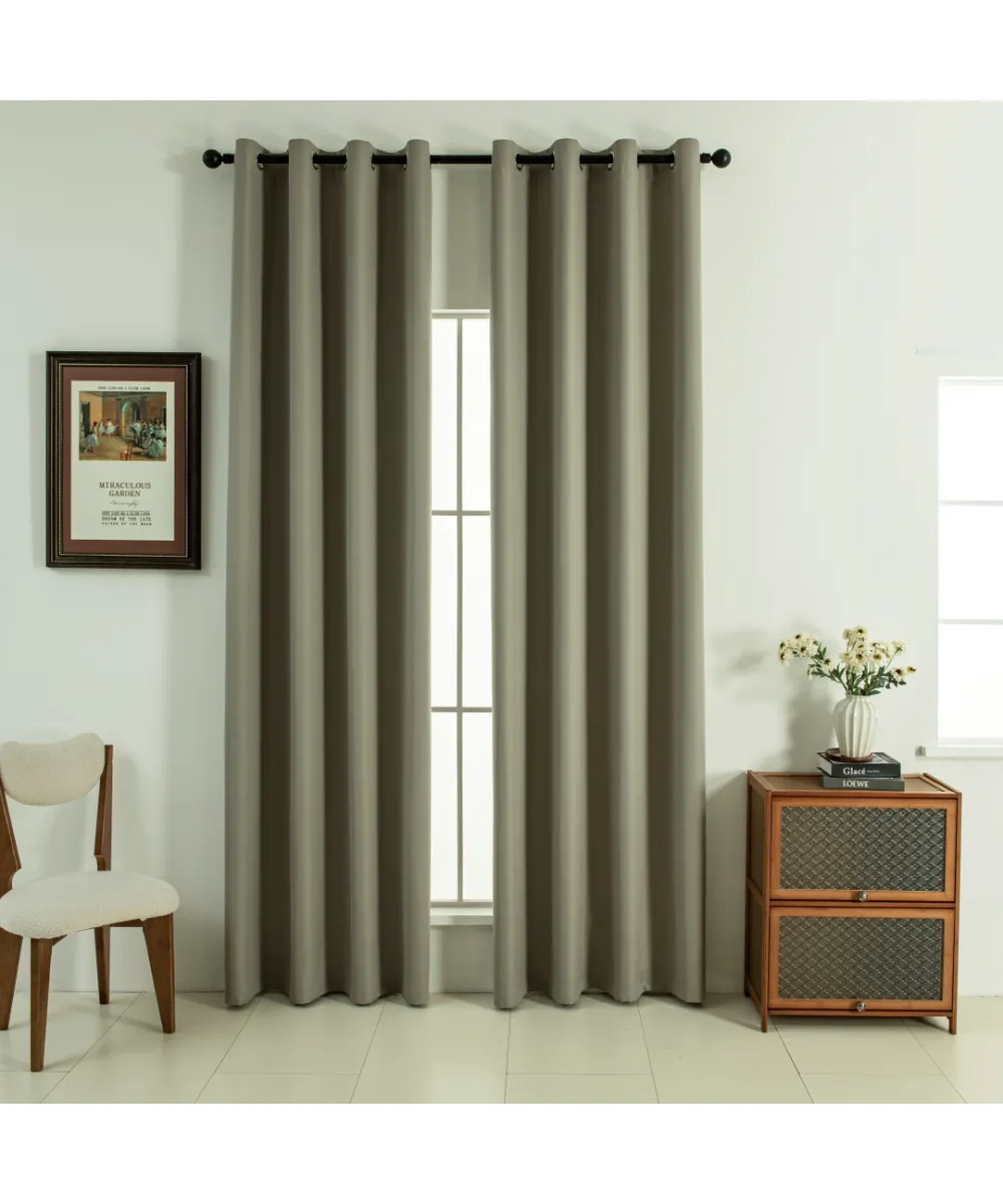 Beauty Home Κουρτίνα Full Blackout σκίασης με 8 κρίκους Soft Art 8391 Light Beige-C3 140x270 Μπεζ      