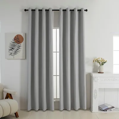 Beauty Home Κουρτίνα Full Blackout σκίασης με 8 κρίκους Elite Art 8392 Light Grey-Νο3 140x270 Ασημί      