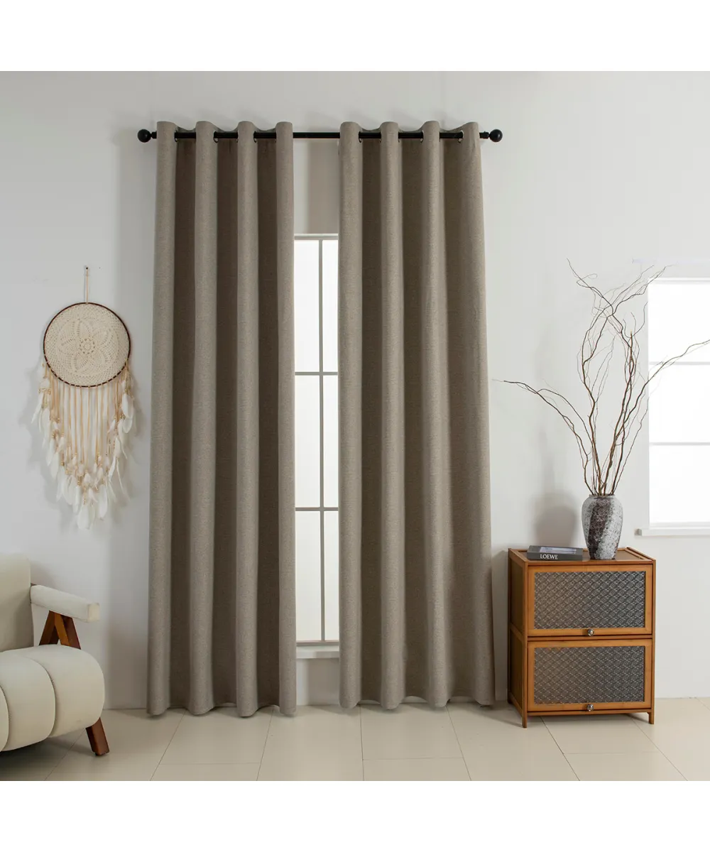 Beauty Home Κουρτίνα Full Blackout σκίασης με 8 κρίκους Elite Art 8392 Beige-Νο5 140x270 Μπεζ      