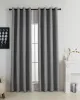 Beauty Home Κουρτίνα Full Blackout σκίασης με 8 κρίκους Elite Art 8392 Grey-Νο7 140x270 Σκούρο Γκρι      