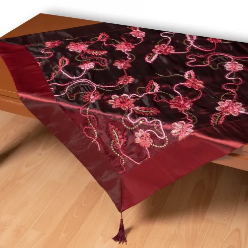 Σατέν καρέ A11 (80cm x 80cm) μπορντώ  
