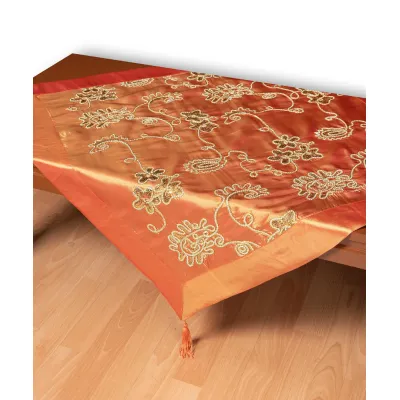 Σατέν καρέ 7710 (80cm x 80cm) πορτοκαλί