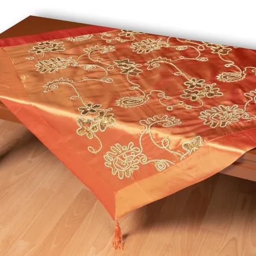 Σατέν καρέ 7710 (80cm x 80cm) πορτοκαλί