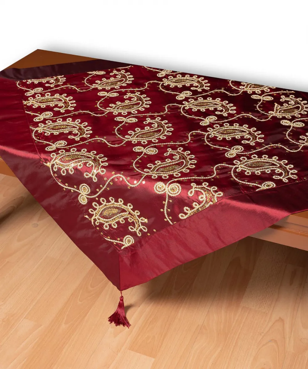 Σατέν καρέ 1028 (85cm x 85cm) μπορντώ Σατέν καρέ 1028 (85cm x 85cm) μπορντώ