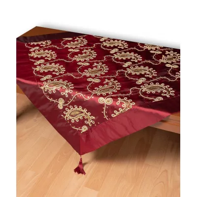 Σατέν καρέ 1028 (85cm x 85cm) μπορντώ  