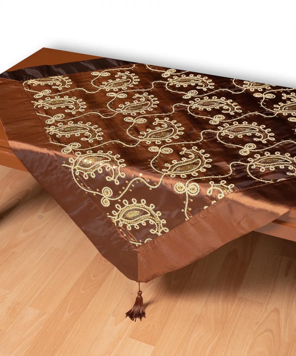 Σατέν καρέ 1028 (85cm x 85cm) καφέ Σατέν καρέ 1028 (85cm x 85cm) καφέ