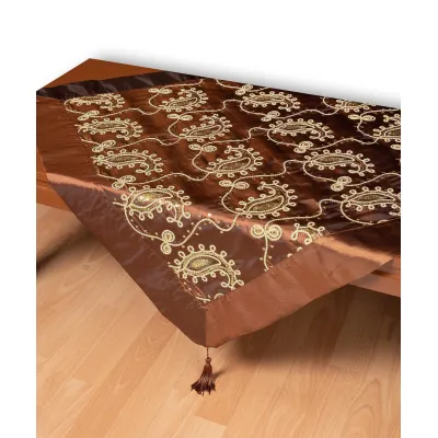 Σατέν καρέ 1028 (85cm x 85cm) καφέ  