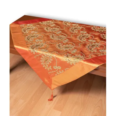 Σατέν καρέ 1028 (85cm x 85cm) πορτοκαλί  