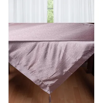 Σατέν τραπεζομάντηλο 2009 λουλούδι (130cm x 160cm) μώβ