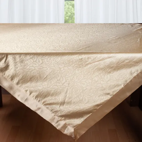 Σατέν τραπεζομάντηλο 2009 λουλούδι (160cm x 220cm) χρυσό