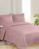 Μονό κουβερλί solid (160cm x 220cm   1 x 50cm x 70cm ) amethyst/cream