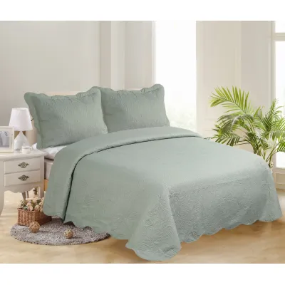 ΜΟΝΟ ΚΟΥΒΕΡΛΙ SOLID (160cm x 220cm   1 x 50cm x 70cm ) MINT/CREAM