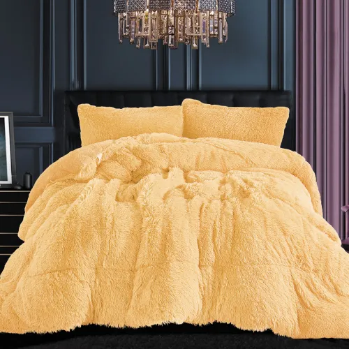 Κουβερτοπάπλωμα μαλλιαρό (220cm x 240cm) beige