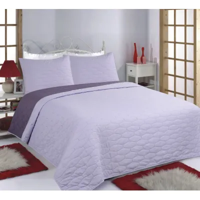 ΚΟΥΒΕΡΛΙ σετ (170cm x 240cm   1 x 50cm x 70cm) RUBY lila/purple