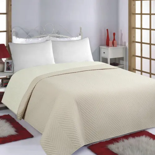 ΚΟΥΒΕΡΛΙ σετ (170cm x 240cm) BONES beige/ivory