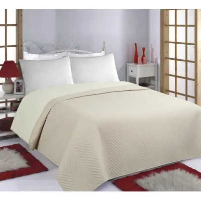 ΚΟΥΒΕΡΛΙ σετ (240cm x 260cm) BONES beige/ivory