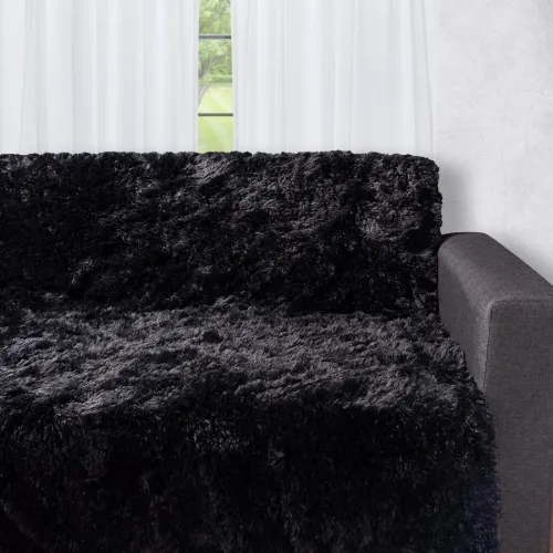 Διακοσμητικό μαλλιαρό ριχτάρι 5336 (145cm x 195cm) μαύρο