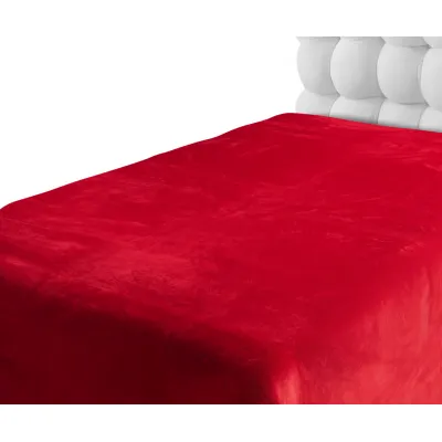 Βελουτέ κουβέρτες (160cm x 220cm) κόκκινο