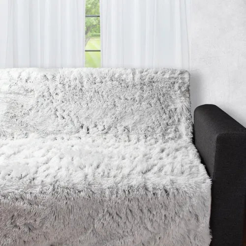 Διακοσμητικό μαλλιαρό ριχτάρι 5336 (145cm x 195cm) δίχρωμο/γκρί βάση