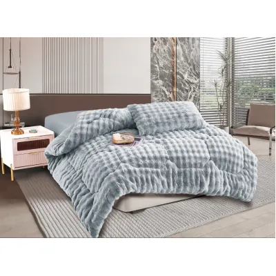 Κουβερτοπάπλωμα burble (240cm x 260cm) γκρί