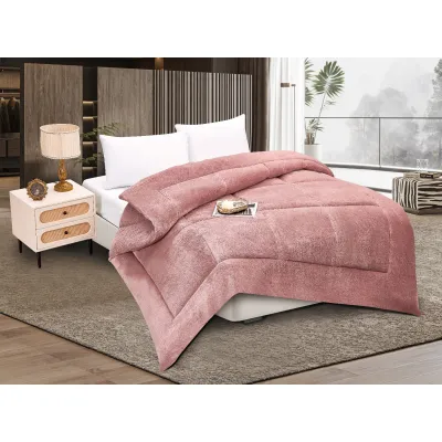 Κουβερτοπάπλωμα solid (240cm x 260cm) old rose