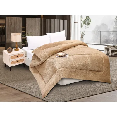 Κουβερτοπάπλωμα solid (160cm x 220cm) light brown