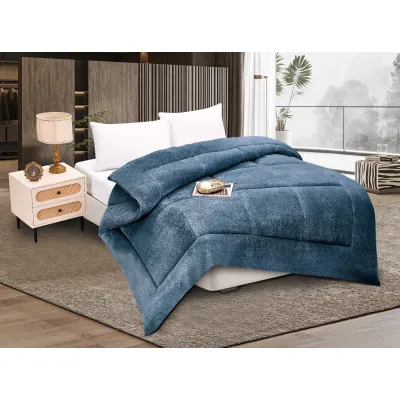 Κουβερτοπάπλωμα solid (240cm x 260cm) navy