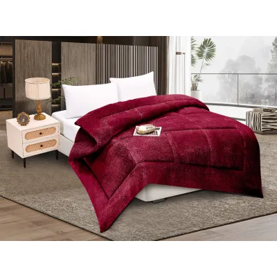 Κουβερτοπάπλωμα solid (160cm x 220cm) burgundy