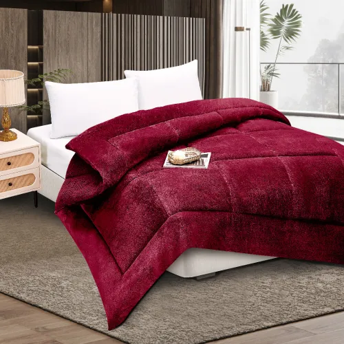 Κουβερτοπάπλωμα solid (160cm x 220cm) burgundy