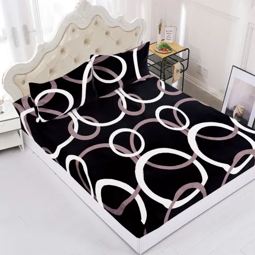 Fleece σεντόνι με λάστιχο και μαξιλαροθήκες (180cm x 200cm   25cm) σχέδιο 7