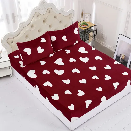 Fleece σεντόνι με λάστιχο και μαξιλαροθήκες (180cm x 200cm   25cm) σχέδιο 11