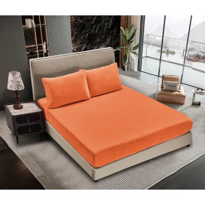 Σεντόνι fleece solid (100cm x 200cm ) copper tan