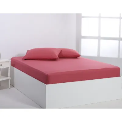 Βαμβακερό σεντόνι essentials (105cm x 200cm   35cm) baroque rose