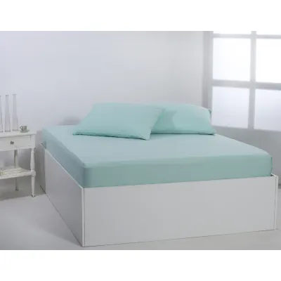 Βαμβακερό σεντόνι essentials (165cm x 267cm) misty jade