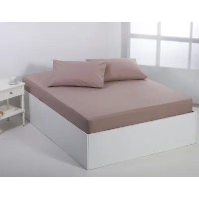 Βαμβακερό σεντόνι essentials (105cm x 200cm   35cm) mashroom