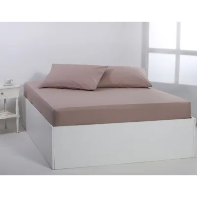 Βαμβακερό σεντόνι essentials (165cm x 267cm) mashroom