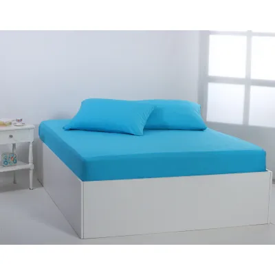 Βαμβακερό σεντόνι essentials (245cm x 267cm) river blue