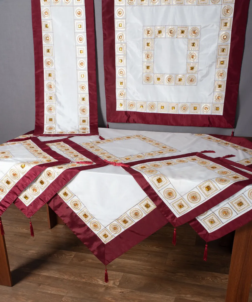 Σετ 7 τεμαχίων (85cm x 85cm, 40cm x 110cm, 130cm x 130cm, 2x45cm x 45cm, 2x55cm x 55cm) 612 ΧΝ-03 Λευκό Σετ 7 τεμαχίων (85cm x 85cm, 40cm x 110cm, 130cm x 130cm, 2x45cm x 45cm, 2x55cm x 55cm) 612 ΧΝ-03 Λευκό