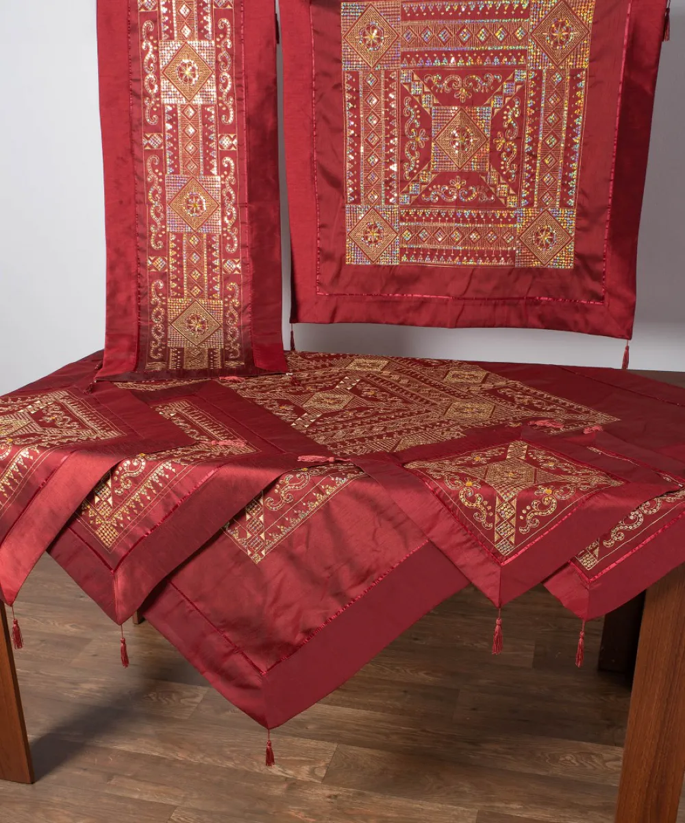 Σετ 7 τεμαχίων (85cm x 85cm, 40cm x 110cm, 130cm x 130cm, 2x45cm x 45cm, 2x55cm x 55cm) 703 ΧΝ-48 Μπορντώ Σετ 7 τεμαχίων (85cm x 85cm, 40cm x 110cm, 130cm x 130cm, 2x45cm x 45cm, 2x55cm x 55cm) 703 ΧΝ-48 Μπορντώ