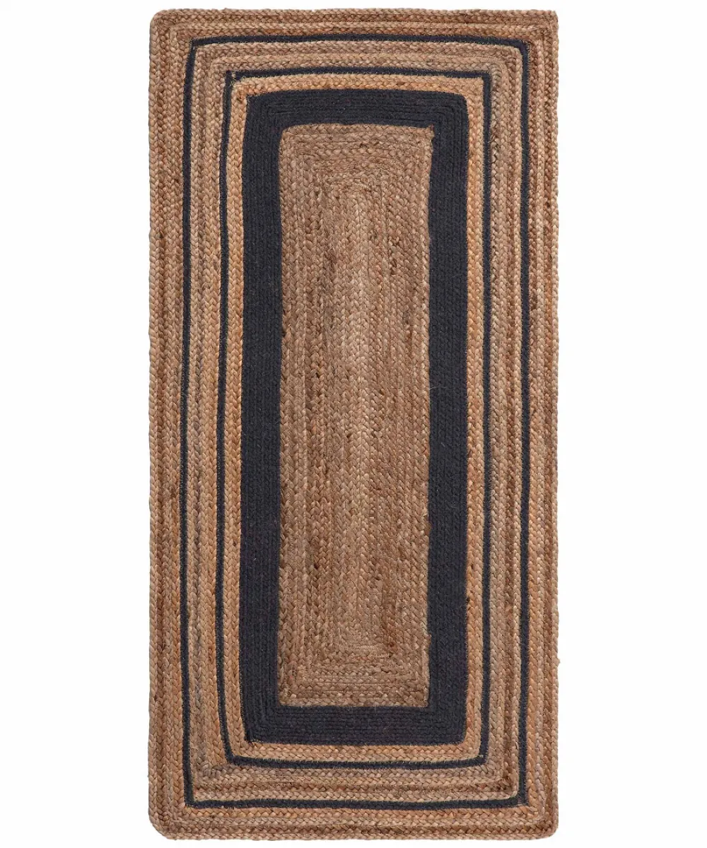 Χαλί γιούτα 1728 (60cm x 130cm) natural/black Χαλί γιούτα 1728 (60cm x 130cm) natural/black